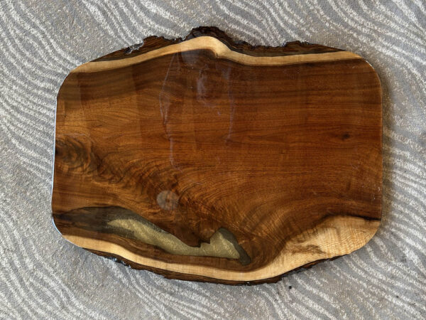 Walnut and Clear Epoxy 29x23 Tabletop