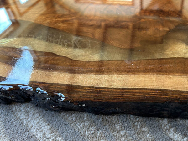 Walnut and Clear Epoxy 29x23 Tabletop - Image 2